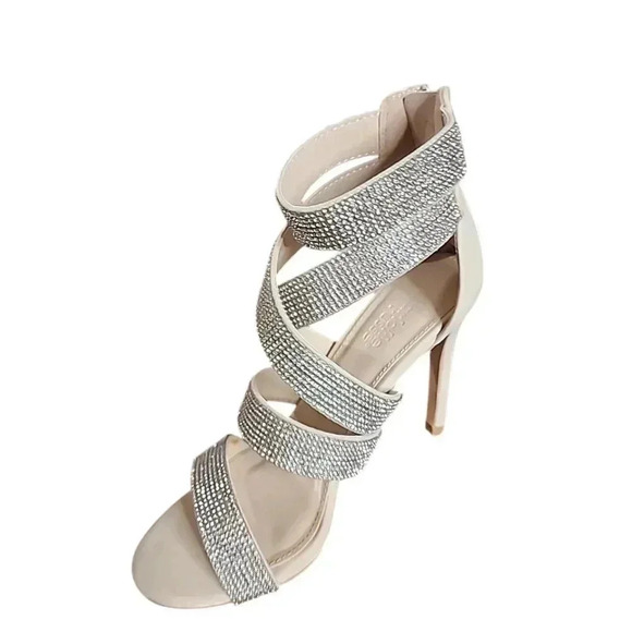 Charlotte Russe Rhinestone strappy heels.  Size 6 - Picture 1 of 7